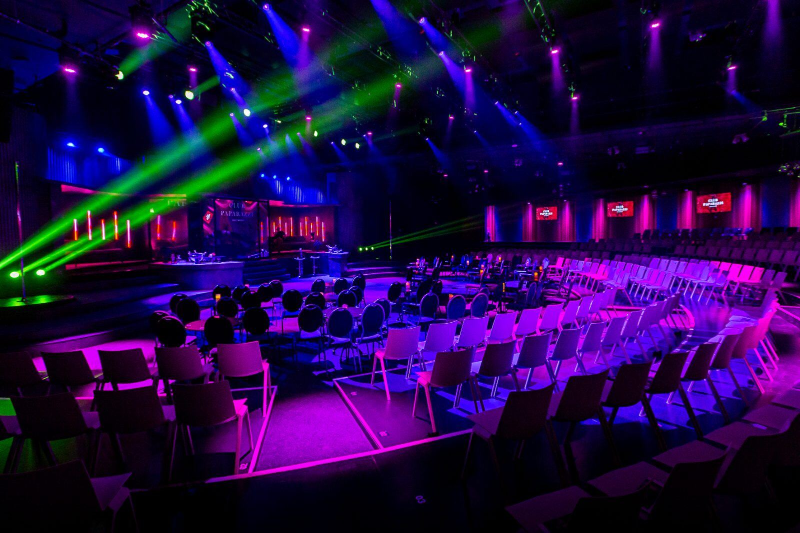 Aspe — Club Paparazzi — Theatre decor by Concept Factory